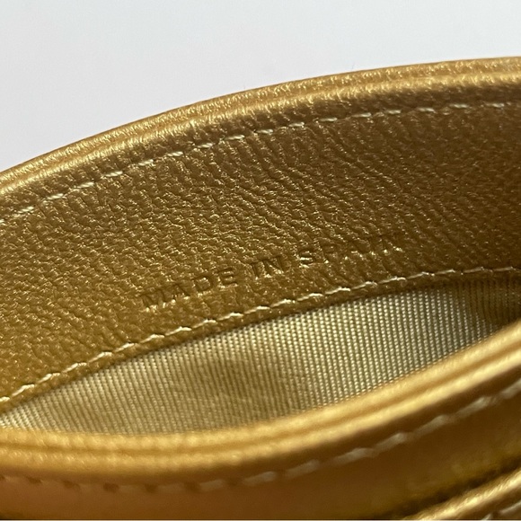 ✨ Authentic EUC Chanel 19 Gold Metallic Lambskin Cardholder  ✨ - Picture 9 of 12